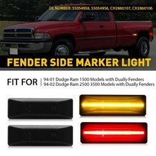 4Pcs LED Marker Side Fender Set Lights For 1994-2002 RAM Dodge 2500 3500 Dually