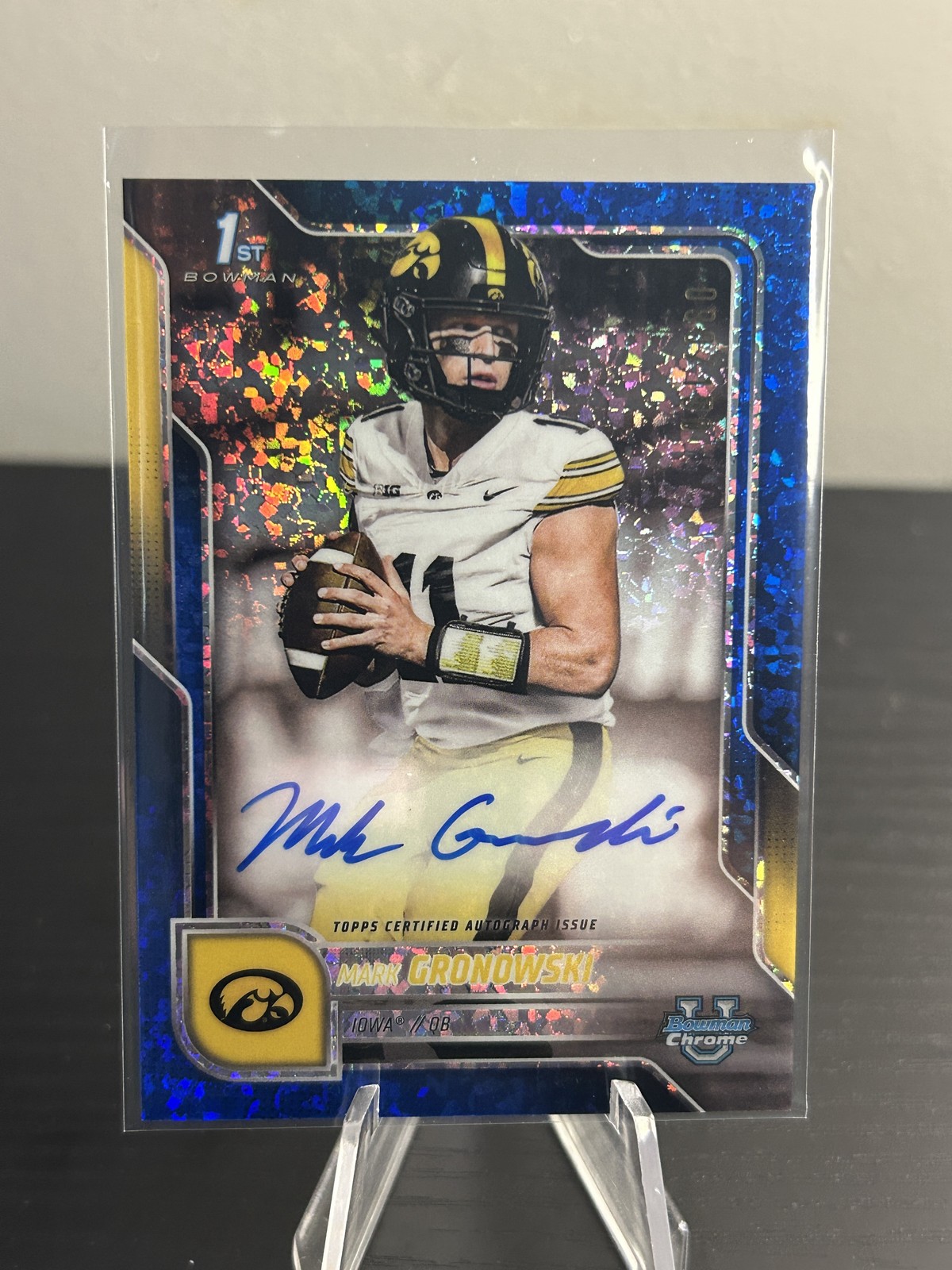 2025 Bowman University Chrome #BCA-MG Mark Gronowski Auto Blue #/150