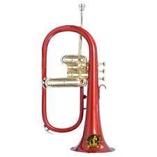 Bb 3 Valve Flugel Horn Brass Instrument | Polished Brass Finish | hard case
