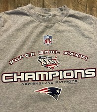 Vintage New England Patriots 2002 Super Bowl 36 Champs T- Shirt Youth Medium 