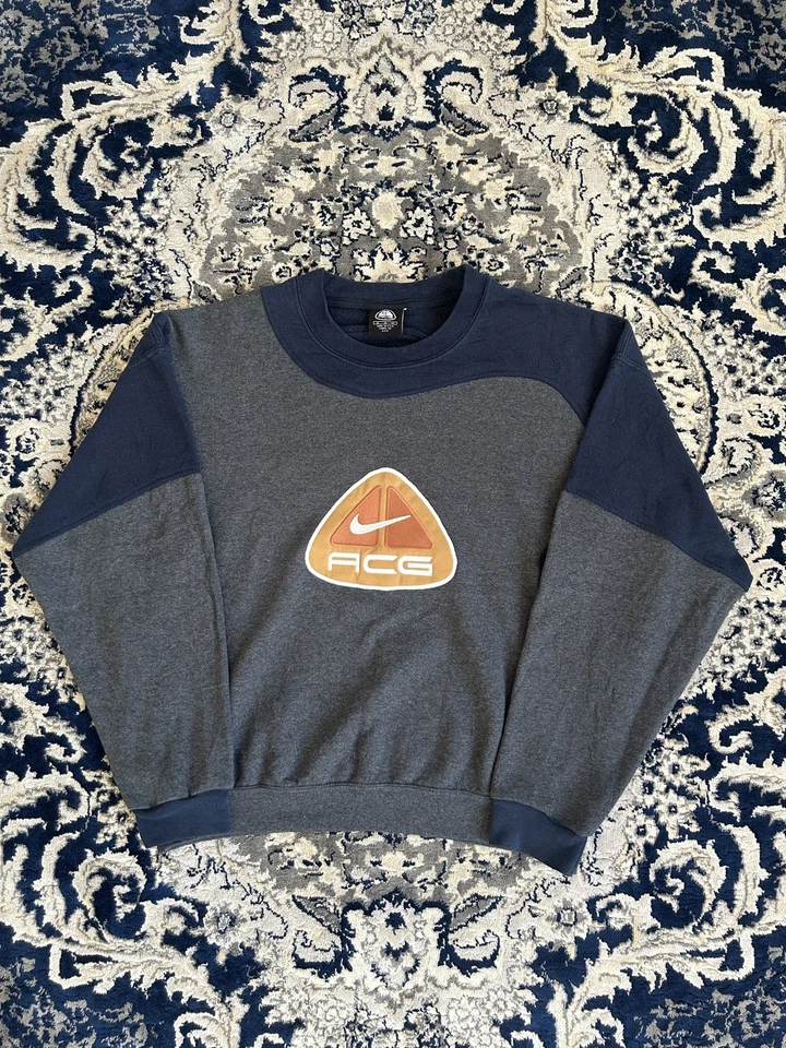 Sweat Nike ACG vintage gris/marine taille XL - Photo 1/4