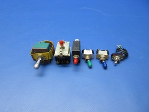 Piper PA-24-250 Toggle Switches P/N 4TL1-1L LOT OF 6 (0725-1304)