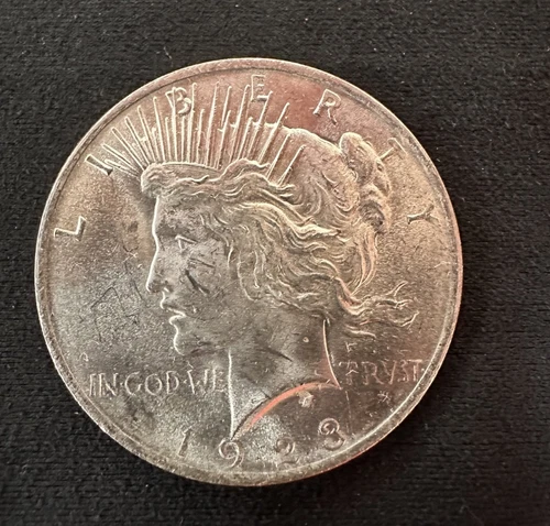 1923 plain Peace Dollar AU