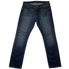 PAIGE Men's Dark Wash Straight Leg Denim Jeans Size 34 Made in USA