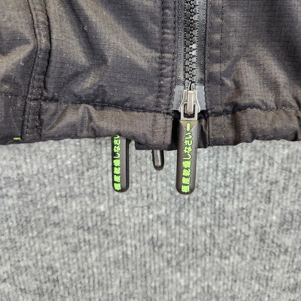 Superdry Chaqueta Hombre Grande Negro Windcheater Cremallera Completa Con Capucha Japón Pesado Foto 4 de 4