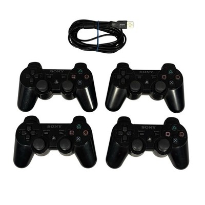 Sony Playstation PS3 Dualshock 3 Wireless Controllers Lot of 4 CECHCZ1U CECHCZ2U