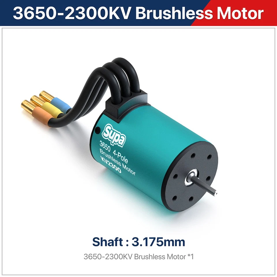 SKYRC Brushless Motor ESC Combo FuriaX Supa 3650 Motor 60A ESC For 1/10 RC Car - Image 3 of 4