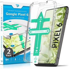Premium Tempered Glass Screen Protector for Google Pixel 6 2 Pack with Easy In