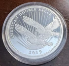 2019 Cook Islands $1 American Double Eagle 1/2 oz .999 Fine Silver BU Coin