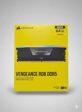 Corsair Vengeance RGB DDR5 64GB (2x32GB) 6400MHz C32 Desktop Memory – New Sealed
