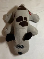 Pound Puppies Plush 7.5" Pet - Gray Dog with Brown Spots - 1985