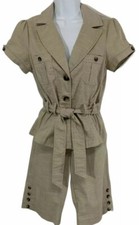 Heart & Soul Tan Walking Shorts And Belted To...