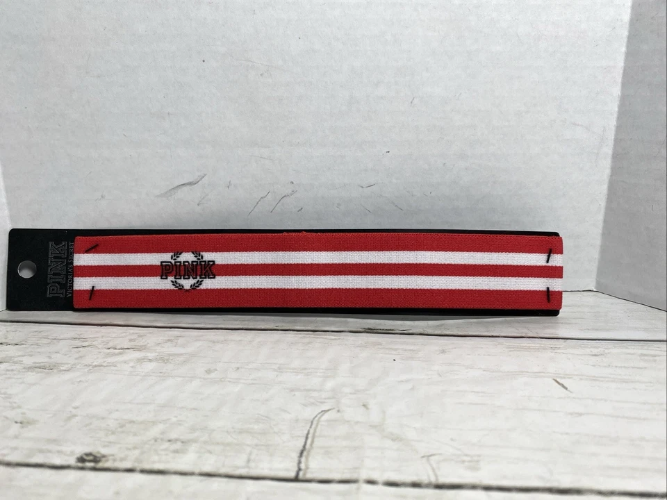 Diadema Victoria's Secret ROSA Rayas Rojas Nueva Con Etiquetas Foto 4 de 4