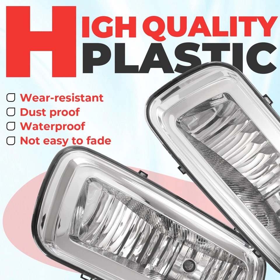 Par de luces antiniebla HECASA con bombillas lente transparente para Ford F-150 2004-2006 05 5L3Z15201A Foto 4 de 4