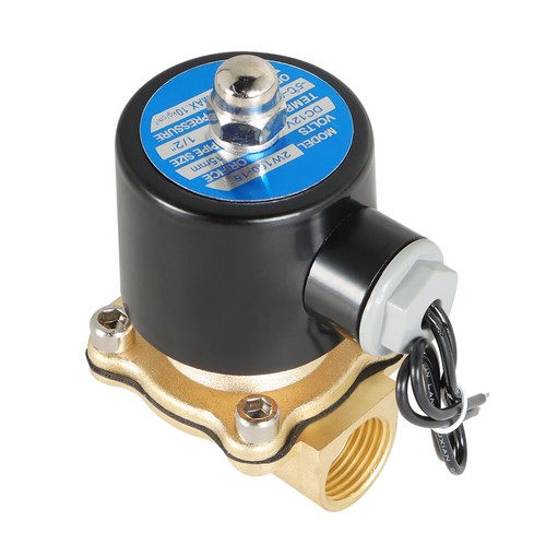 Electroválvula Eléctrica 12V DC 1/2" NPT Latón Agua Aire Gas Viton NC Nueva - Imagen 7 de 11