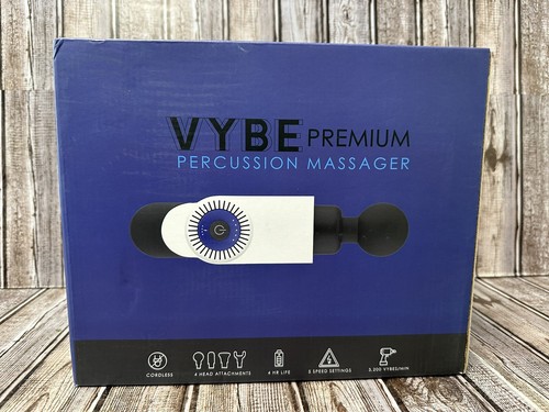 Vybe Premium Deep Tissue Muscle Massage Gun with 5 Speeds and 4 Attachments NOB