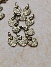 Golden Brass Oval Spiral Charms 14x8mm Jewelr...