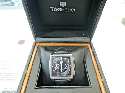 TAG Heuer Monaco Chronograph CS2111 Leather Band 