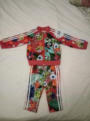 girls adidas floral tracksuit