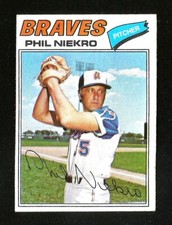 1977 Topps BASEBALL #615 PHIL NIEKRO EXCELLENT HOF ATLANTA BRAVES (SB11) 