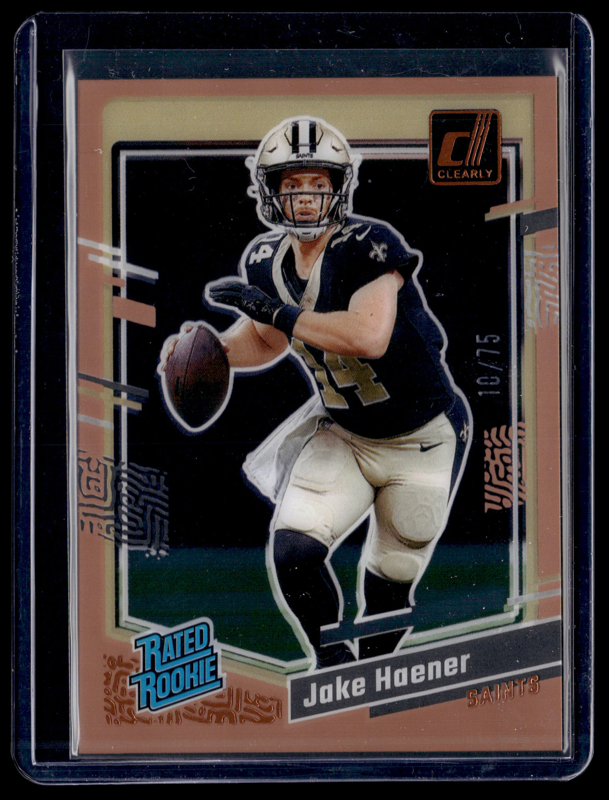 2023 Clearly Donruss #63 Jake Haener Orange #/75 🔥