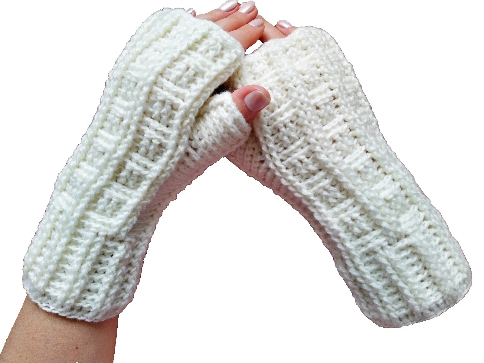 Guantes y mitones para blanco de mezcla de lana para Mujeres