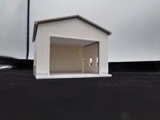 1:64 S Scale-Tall 2 Car Garage w/Movable Door, Removable Roof-Matt's Model Bldg