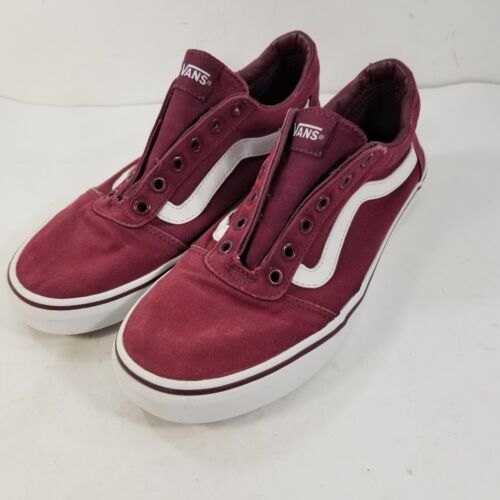 Vans Old Skool Womens Size 9 Maroon Canvas Low Top Lace-Up Shoes