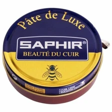 Light Brown - Saphir Pate de Luxe Shoe Wax Polish - 50ml Tin