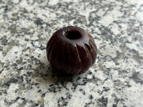 RARE ANCIENT OLD MULTIPURPOSE USE UNIQUE SHAPE RARE BIG SIZE RED GLASS BEAD - Picture 4 of 18