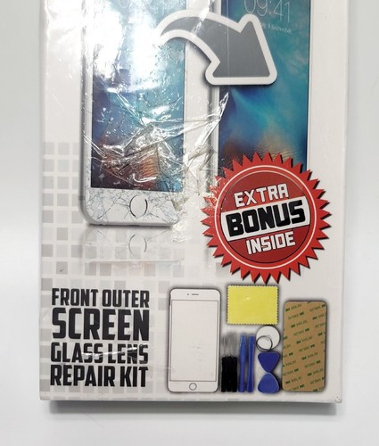 FRONT Outer SCREEN Glass REPAIR Kit For iPhone 6 Plus WHITE Replacement Lens NEW - Picture 12 of 24