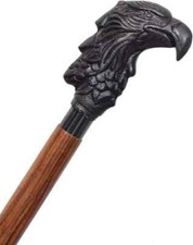 Handcrafted Walking Cane with Brass Handle Gifts Ideas for Halloween Gift