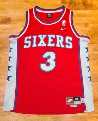 Vintage Allen Iverson Philadelphia 76ers Nike Jersey Red NBA
