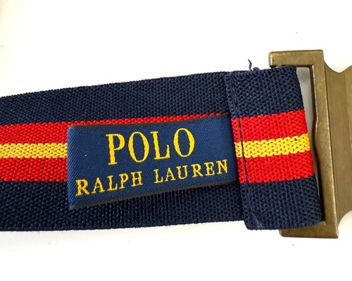 Polo Ralph Lauren Kids Belt Classic Blue Red Yellow Size 6X - Picture 3 of 5