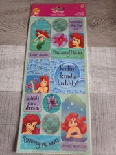 Disney Princess Little Mermaid Scrapbook Stickers Large Sheet Sandylion New 47