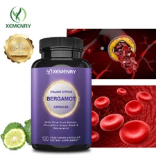 Italian Citrus Bergamot - Resveratrol, Olive Leaf - Supports Healthy Cholesterol