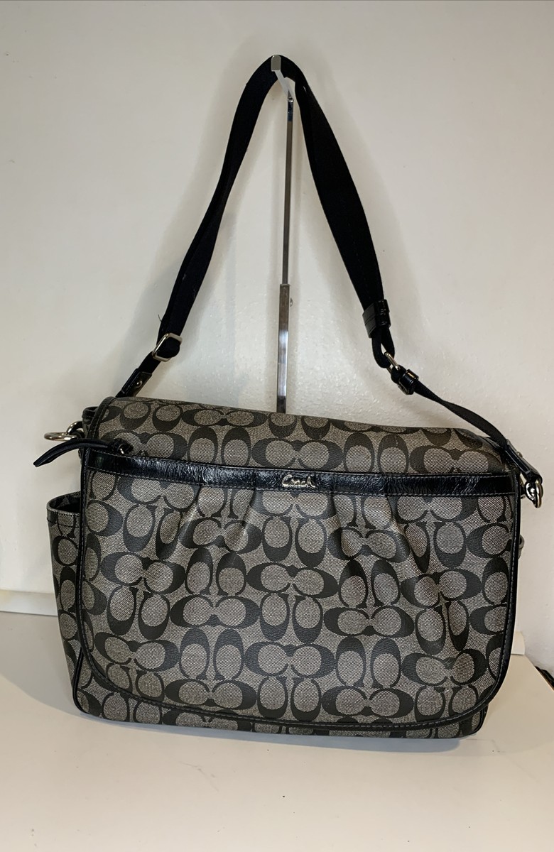 Coach Signature Coated Canvas Baby Bag - Black 18373 | eBay