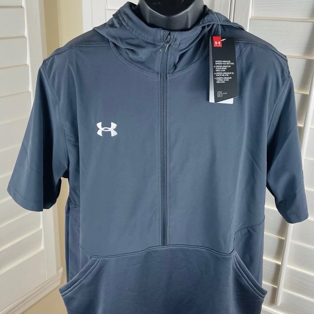 Under Armour Men's Evo Short Sleeve Cage Jacket 1343184-008 Under Armour Men's Evo Short Sleeve Cage Jacket 1343184-008