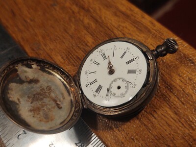 800 Coin silver pocket watch knowles ladd K&L Rhode Islnd