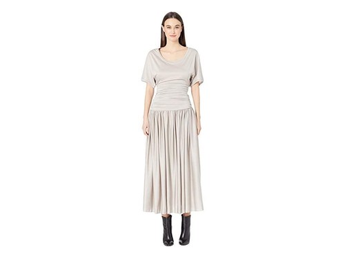 Neil Barrett, Neil Barrett 294295 Women Fall-Away Gathered Dress (Ghiaccio) Size M