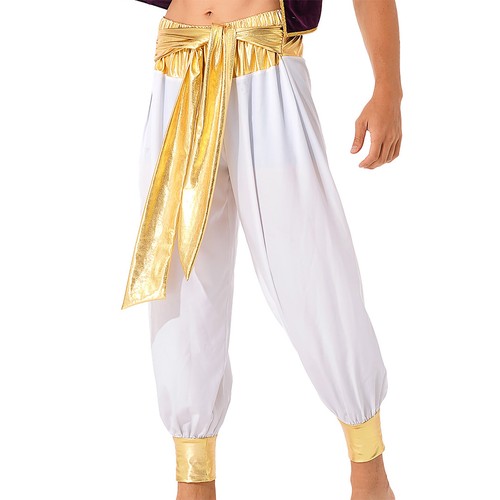 Mens Dress Up Deluxe Pants Tie-Up Bloomers Turban Costume Patchwork Uniform - Picture 7 of 23