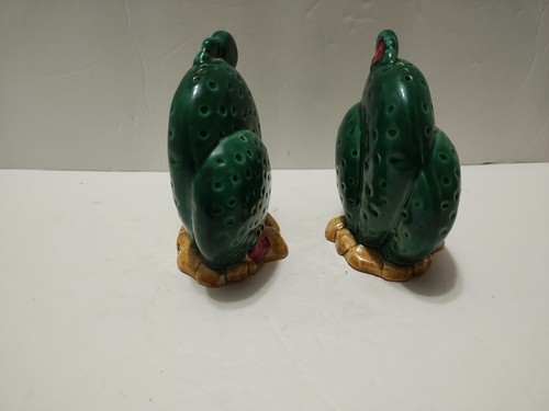 Vintage Cactus Salt Pepper Shakers Set Great Southwestern Decor Ceramic Large - Picture 3 of 12