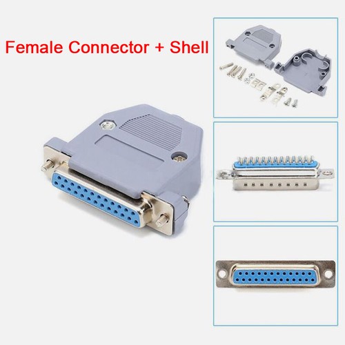 DB25 25 Pin D-Sub Plug Female / Male Cable Connector Solder Type Plastic Shell - Picture 5 of 14