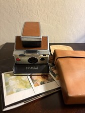 Vintage SX-70 Polaroid Land Camera, Tested, Case, Remote Shutter And Film Pack