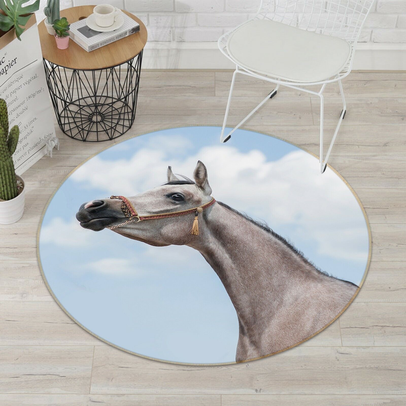 3D Horse Sky A62 Animal Game Antypoślizgowy matowy elegancki dywan fotograficzny Wendy Okazja, obfite
