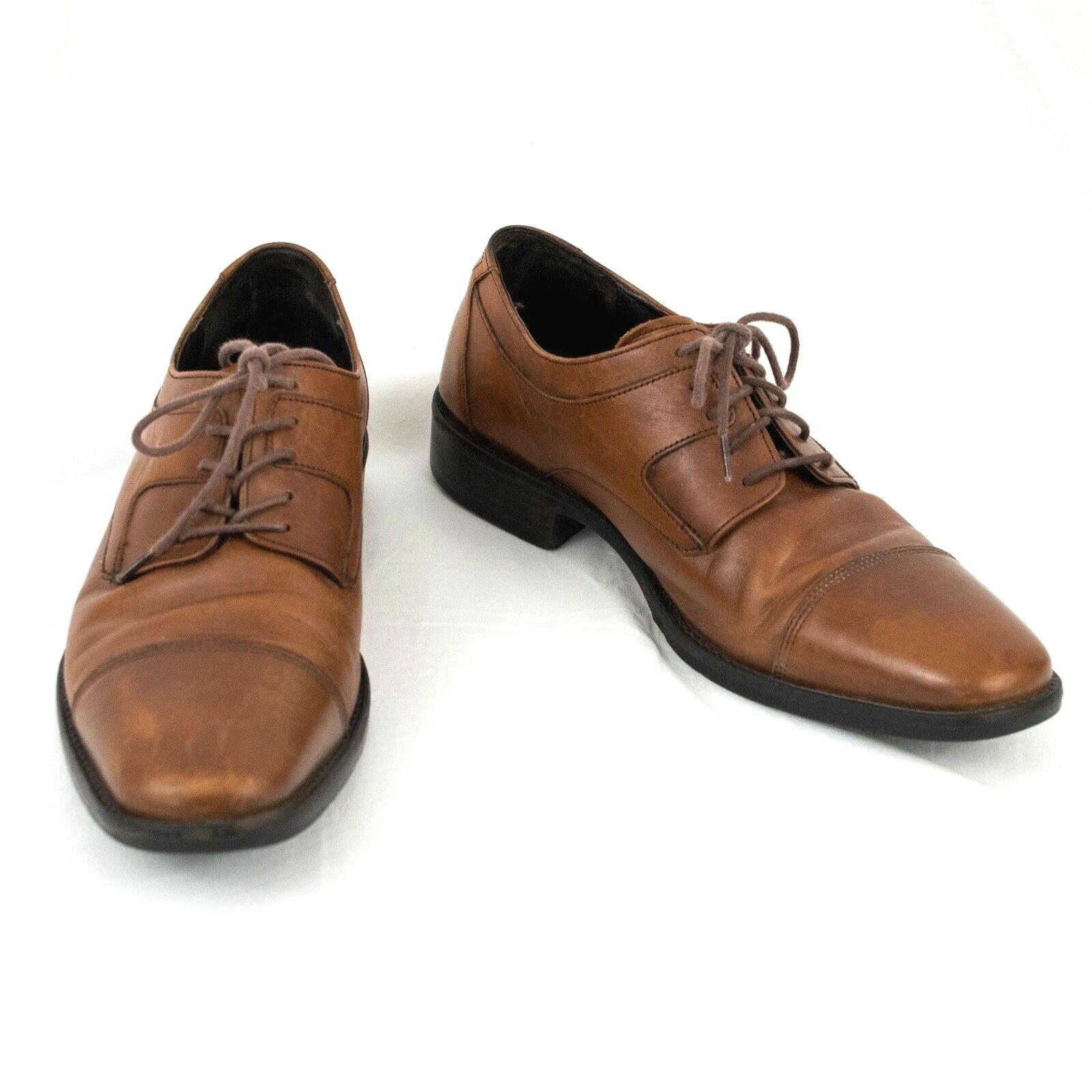 SAOLA Johnston and Murphy 8.5 M Brown Leather Cap Toe Oxford 613 EU 41.5 Lace up 11560