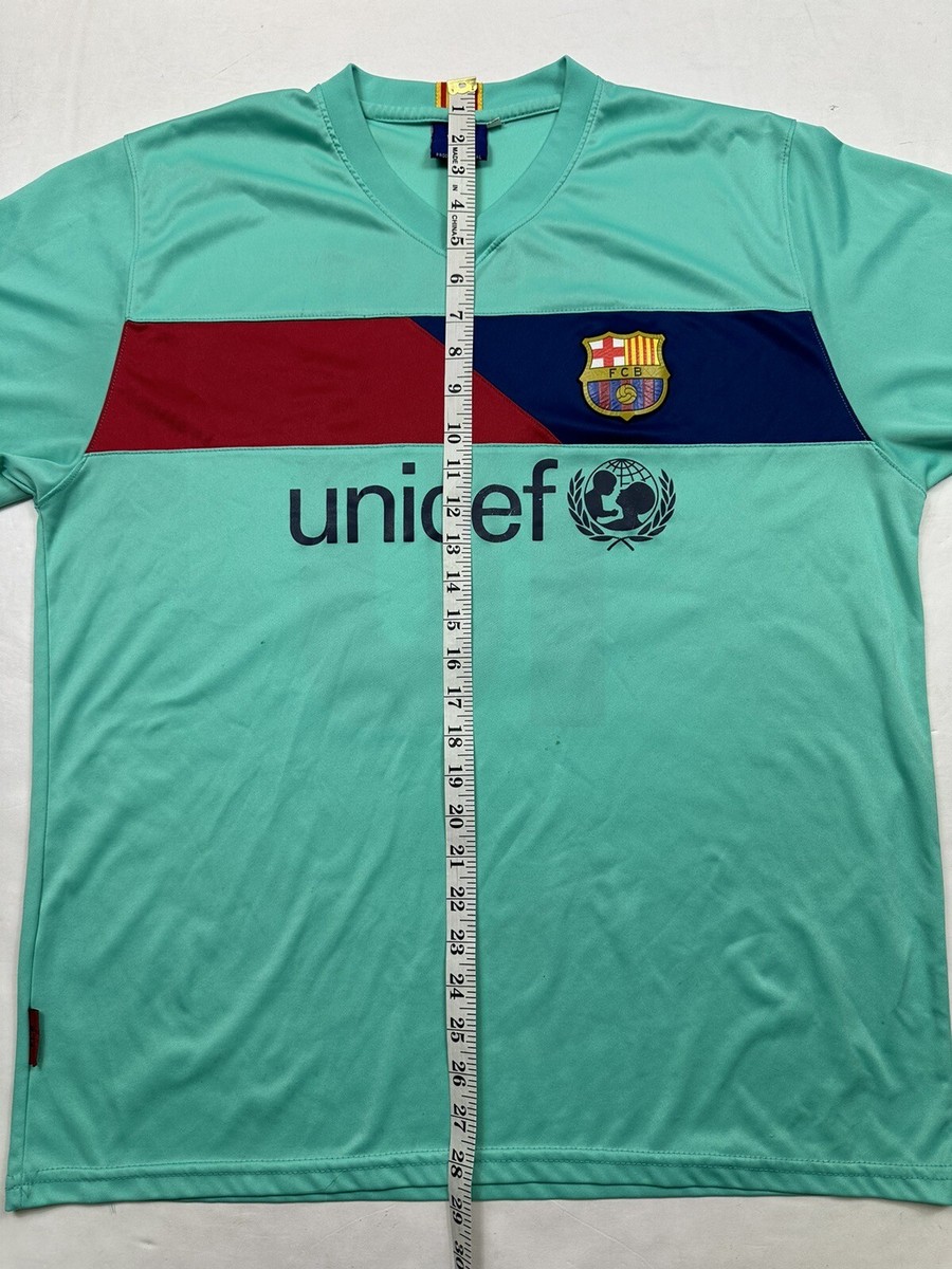 FCB unicef MESSI 10 半袖L FCB Qatar Airways Messi #10 Soccer Jersey Unicef Size L | eBay