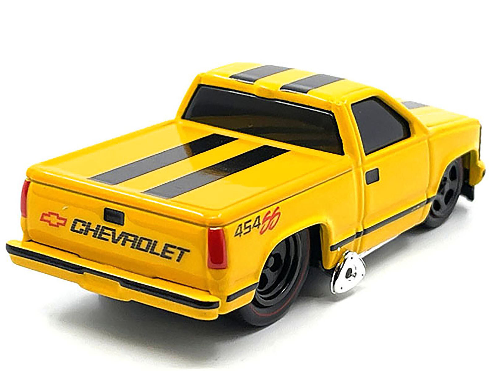 1993 Chevrolet 454 SS Pickup Truck Yellow with Black Stripes 1/64 Diecast Model