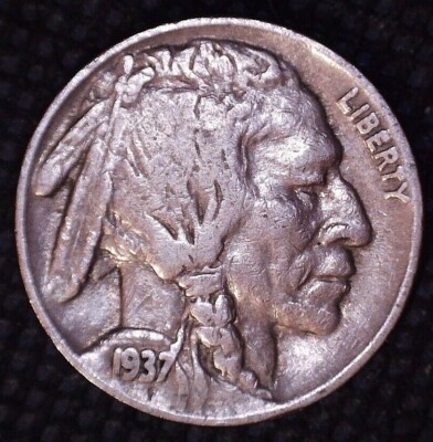 1937-P Buffalo Nickel Philadelphia Mint 5(c) Better Grade #B124