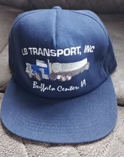 Vintage L.B. Transport Buffalo Center Iowa Hat Blue K Products USA